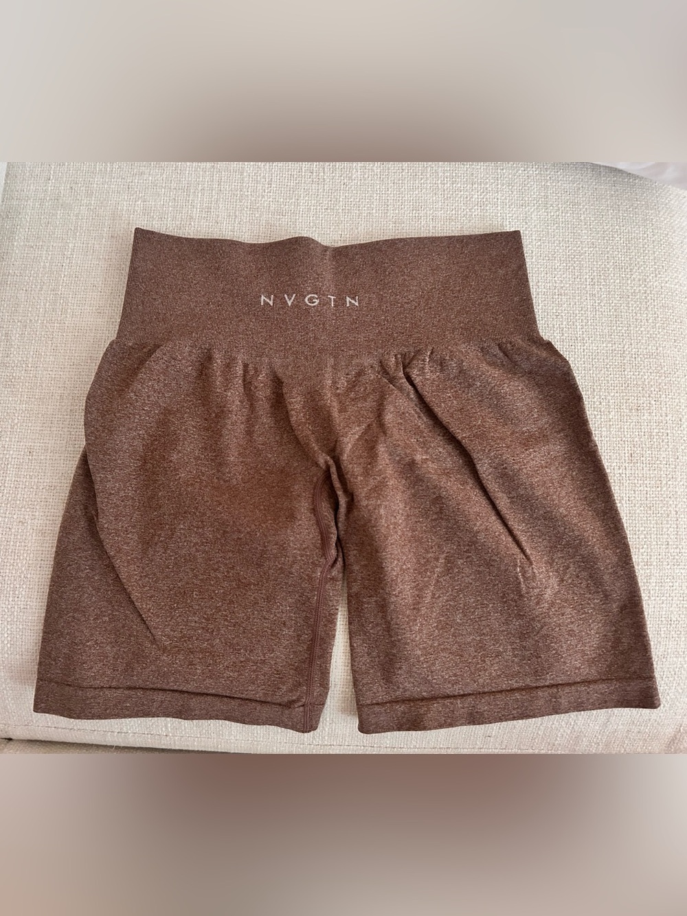 NVGTN High-Waist Women’s Brown Seamless Gym Shorts